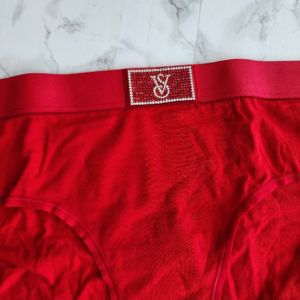 VS Logo Cotton Shine Patch Hiphugger Panty